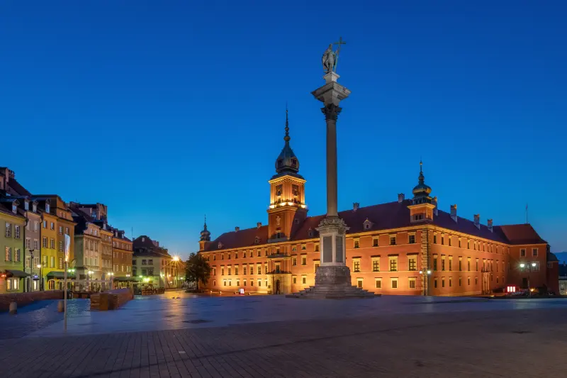 Place principale de Varsovie en Pologne